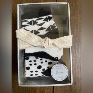 Petunia Pickle Bottom PPB Baby set of 3 Socks Organic Cotton NEW One Size